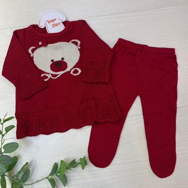 Vestido ursinha vermelho
